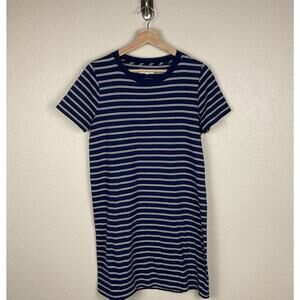 Madewell Womens Dress M Cotton Blue White Stripe T Shirt Nautical Casual